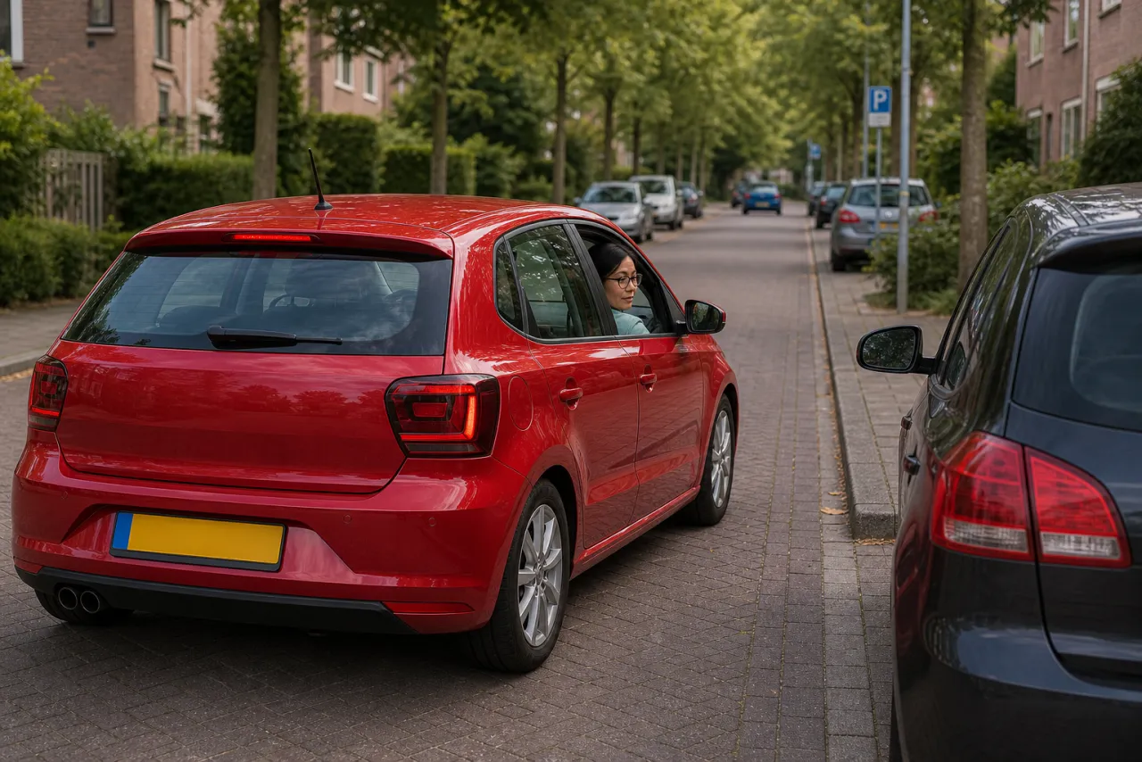 直线倒车 · Achteruitrijden rechte lijn